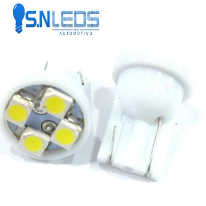 Imagem de 100x Lâmpada Led W5 T10 4 Leds Branco automotiva