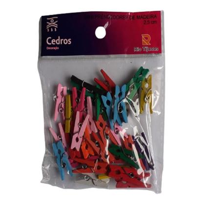 Imagem de 1020 Mini Pregador Prendedor Madeira 2,5Cm Organizador Clip