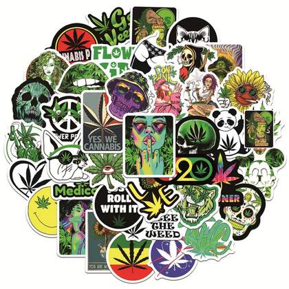 Imagem de 105 Adesivos Planta Flor Verde Personagens Viajando Natureza Stickers