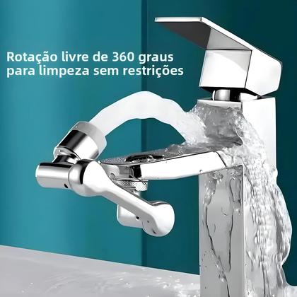 Imagem de 1080 graus Extensor De Torneira Universal Rotativo 2 Peças Braço Robótico Em ABS Para Pia De Banheiro