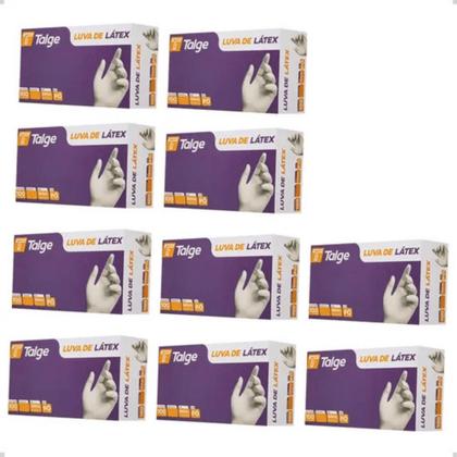 Imagem de 10cxs luvas proced látex c pó talge 100un