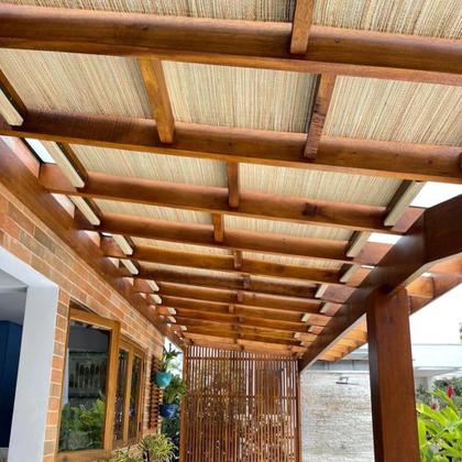Imagem de 10mt Lineares De Esteira De Junco Forro, Pergolado, Gazebo 9m²
