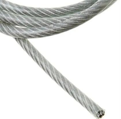 Imagem de 10mts Cabo Aço Revestido Pvc 4mm Varal + 4esticador + 8clips