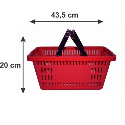 Imagem de 10un Cestinha De Compras Mercado Supermercado 16l