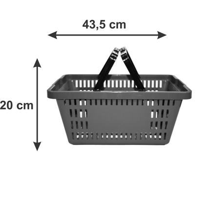 Imagem de 10un Cestinha De Compras Mercado Supermercado 16l
