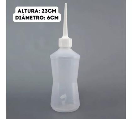Imagem de 10un Frasco Almotolia Transparente 250ml Bico Reto Bisnaga