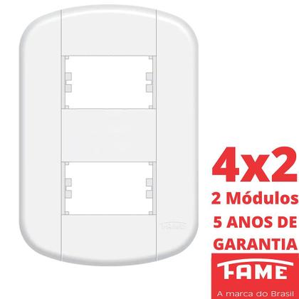 Imagem de 10un Placa 4X2 02 Módulos Com Suporte Blanc Mais FAME