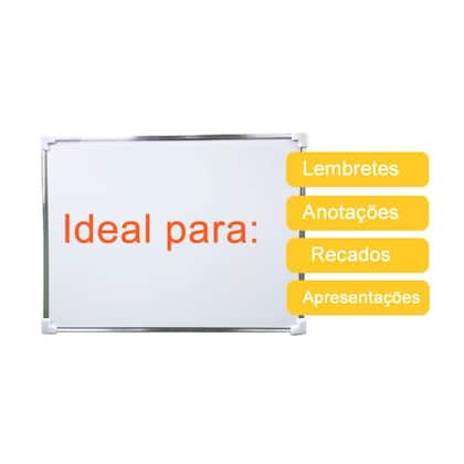 Imagem de 10un Quadro branco lousa escolar empresa 30x20 c/ moldura