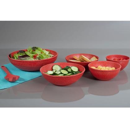 Imagem de 10UN TIGELA 300ml BOWL CUMBUCA VASILHA SOPA CALDO VERMELHO