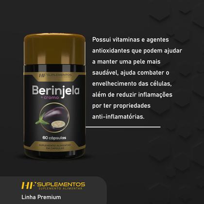 Imagem de 10x berinjela + cromo premium 60caps hf suplementos