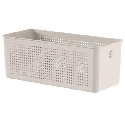 Imagem de 10x Cestos 6,6L Organizador OU Flow Bege 13cm x 15cm x 34cm