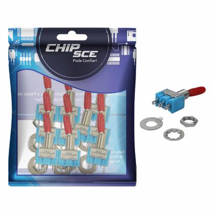 Imagem de 10x Chave Alavanca 3 Polos On/Off Mts-102 (Kit com 10 peças)