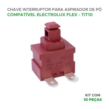 Imagem de 10x Chave Interruptor Aspirador Compatível Electrolux Tit10