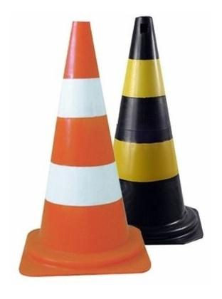 Imagem de 10x Cone Sinalização Rígido Plt 75cm Trânsito Epi