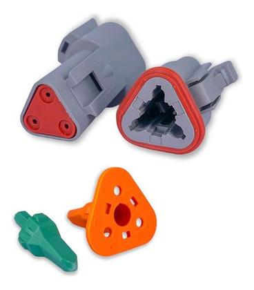 Imagem de 10x Conector Deutsch Dt06-3s Dt04-3p 3 Vias Macho E Fêmea 3p