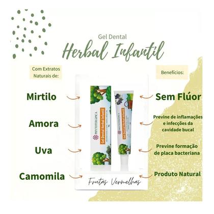 Imagem de 10X Gel Dental Herbal Infantil sem Flúor - Phytoterapica
