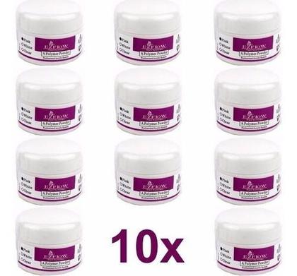 Imagem de 10x Pó Acrílico Pink E Clear Unhas De Porcelana Ezflow 30g