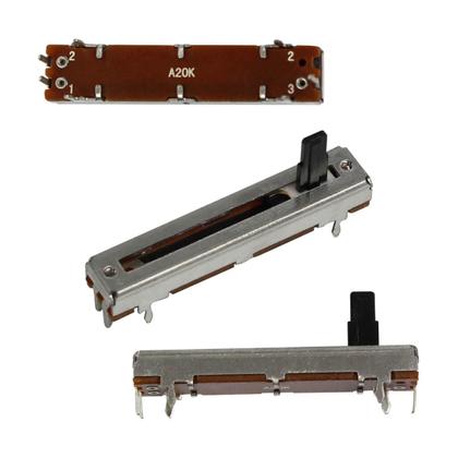 Imagem de 10x Potenciômetro Deslizante Mesa de Som 20Ka 37mm Percurso