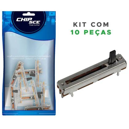 Imagem de 10x Potenciômetro Deslizante Mesa de Som 20Ka 37mm Percurso