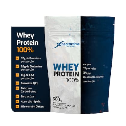 Imagem de 10x Whey Protein Health Time 900g Isolado, Concentrado E Hidrolisado (9kg)