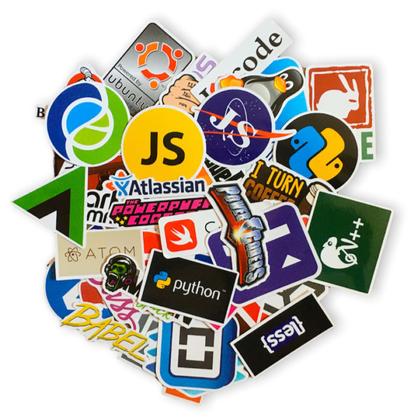 Imagem de 111 Adesivos Programação Code Python Lua Java C++ Tech Hack Stickers Computação
