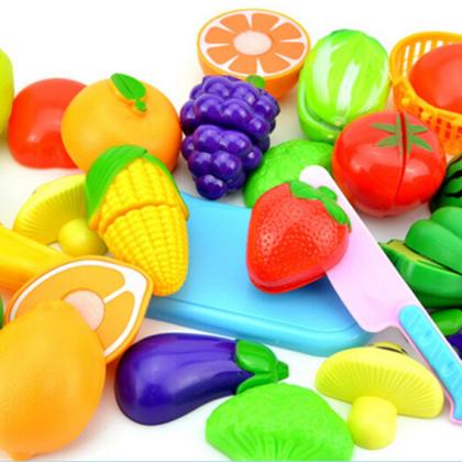 Imagem de 11pç Comidinha De Brinquedo Frutas E Legume Infantil C/ Velc