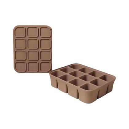 Imagem de 12 Bandejas de Gelo com Grade - Molde para Cubos de Gelo Quadrados e Mini Cubos