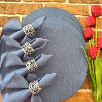 Imagem de 12 Capas De Sousplat (supla) Com Elástico E Bases Mdf 35 Cm