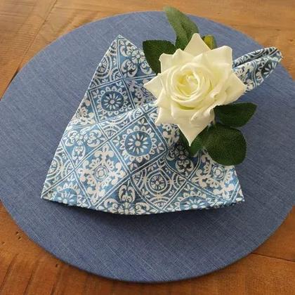 Imagem de 12 Capas De Sousplat (supla) Com Elástico E Bases Mdf 35 Cm