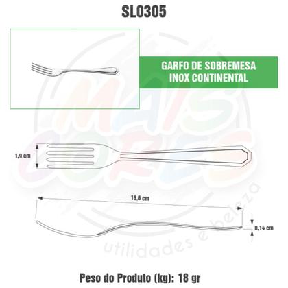 Imagem de 12 Colheres +12 Garfos + 12 Facas Sobremesa Continental