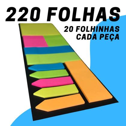 Imagem de 12 Conjuntos Blocos Sticky Notes Diversas Formas Coloridas Blocos de Notas Adesivas