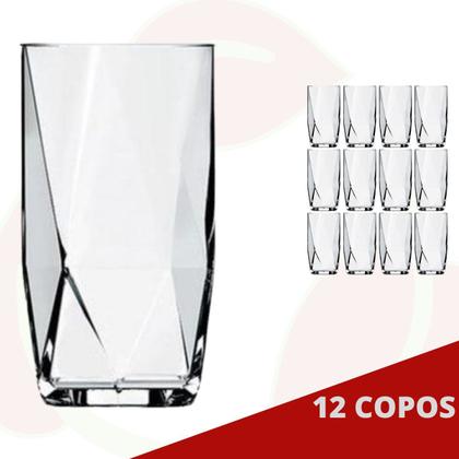Imagem de 12 Copo Topazio Long Drink Bebidas Bartender Nadir 360ML