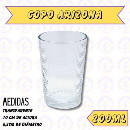 Imagem de 12 Copos de Vidro Arizona 200ML Transparentes e Resistentes