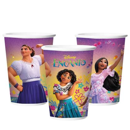 Imagem de 12 Copos decoração Encanto Disney 180ML festa aniversário