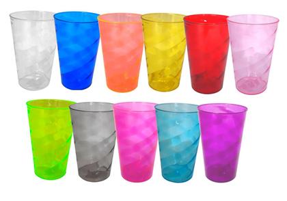 Imagem de 12 Copos Twister Cristal Colorido 400ml Festa P/ Transfer