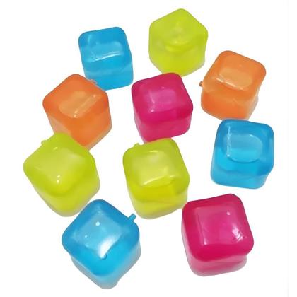 Imagem de 12 Cubos De Gelo Artificial Reutilizável Coloridos variados