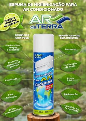 Imagem de 12 Espuma Spray Para Limpeza De Ar Condicionado Ar Da Terra