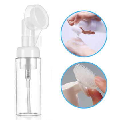 Imagem de 12 Frascos Transparentes Skin Care Espumador Pump Escova Cerdas Macias