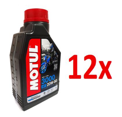 Imagem de 12 Litros Motul 3000 20W50 Oleo Mineral 4 Tempos