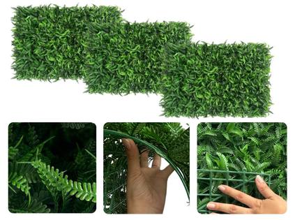 Imagem de 12 Painéis Rico em Folhas Permanentes com Desconto por Quantidade Jardim Vertical Artificial