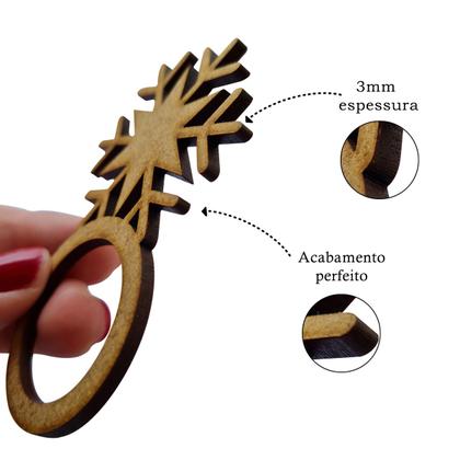 Imagem de 12 Porta Guardanapos Anel Natalino em MDF - Natal