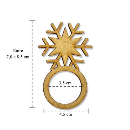 Imagem de 12 Porta Guardanapos Anel Natalino em MDF - Natal