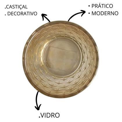 Imagem de 12 Portas Vela de Vidro Star Castiçal Decorativo Marrom