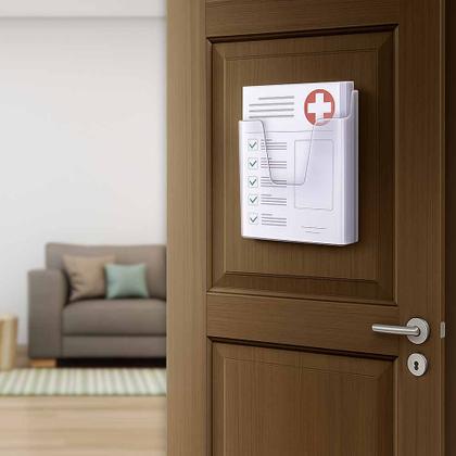 Imagem de 12 Quadro De Avisos Expositor Revistas Tamanho A4 Rígido Dello