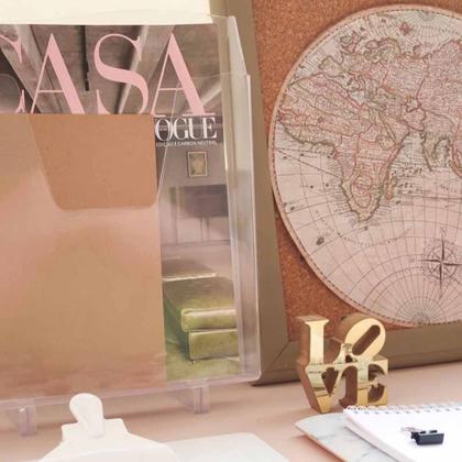 Imagem de 12 Quadro De Avisos Expositor Revistas Tamanho A4 Rígido Dello