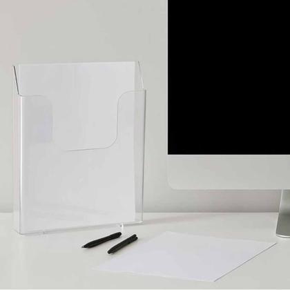 Imagem de 12 Quadro De Avisos Expositor Revistas Tamanho A4 Rígido Dello