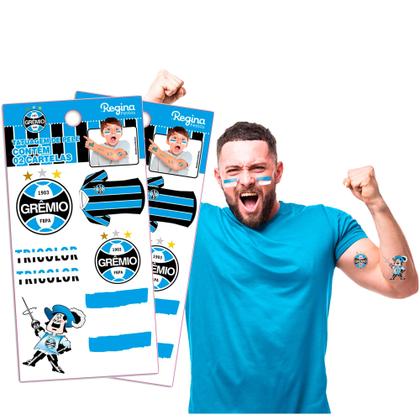Imagem de 12 Tatuagem Removivel Festa Gremio Decoração e Aniversário