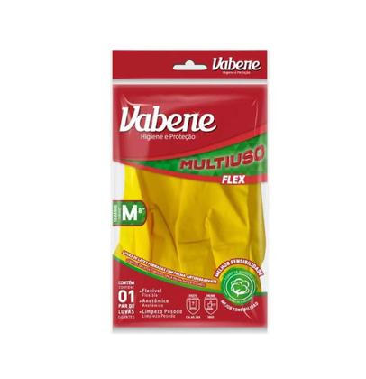 Imagem de 12 Und Luva Látex Multiuso M Verde E Amarelo Vabene