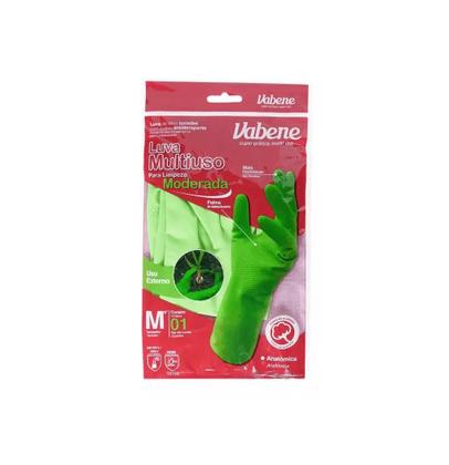 Imagem de 12 Und Luva Látex Multiuso M Verde E Amarelo Vabene
