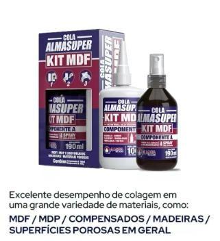 Imagem de 12 Uni Kit Mdf Almasuper Cola Instantânea Primer Catalisador